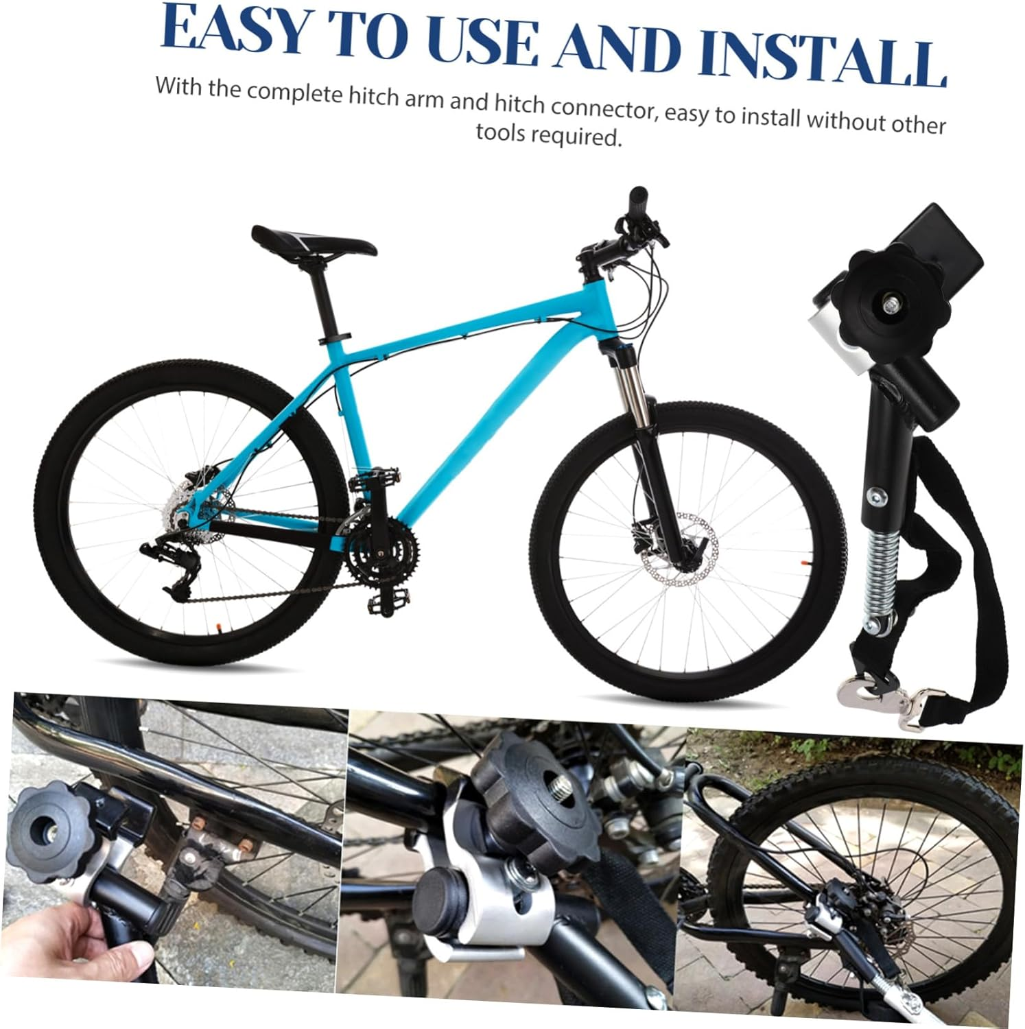 Anneome Heavy Duty Hitch Receiver Bike Trailer Hitch Adapter Coupler Lock for Bike image number 5