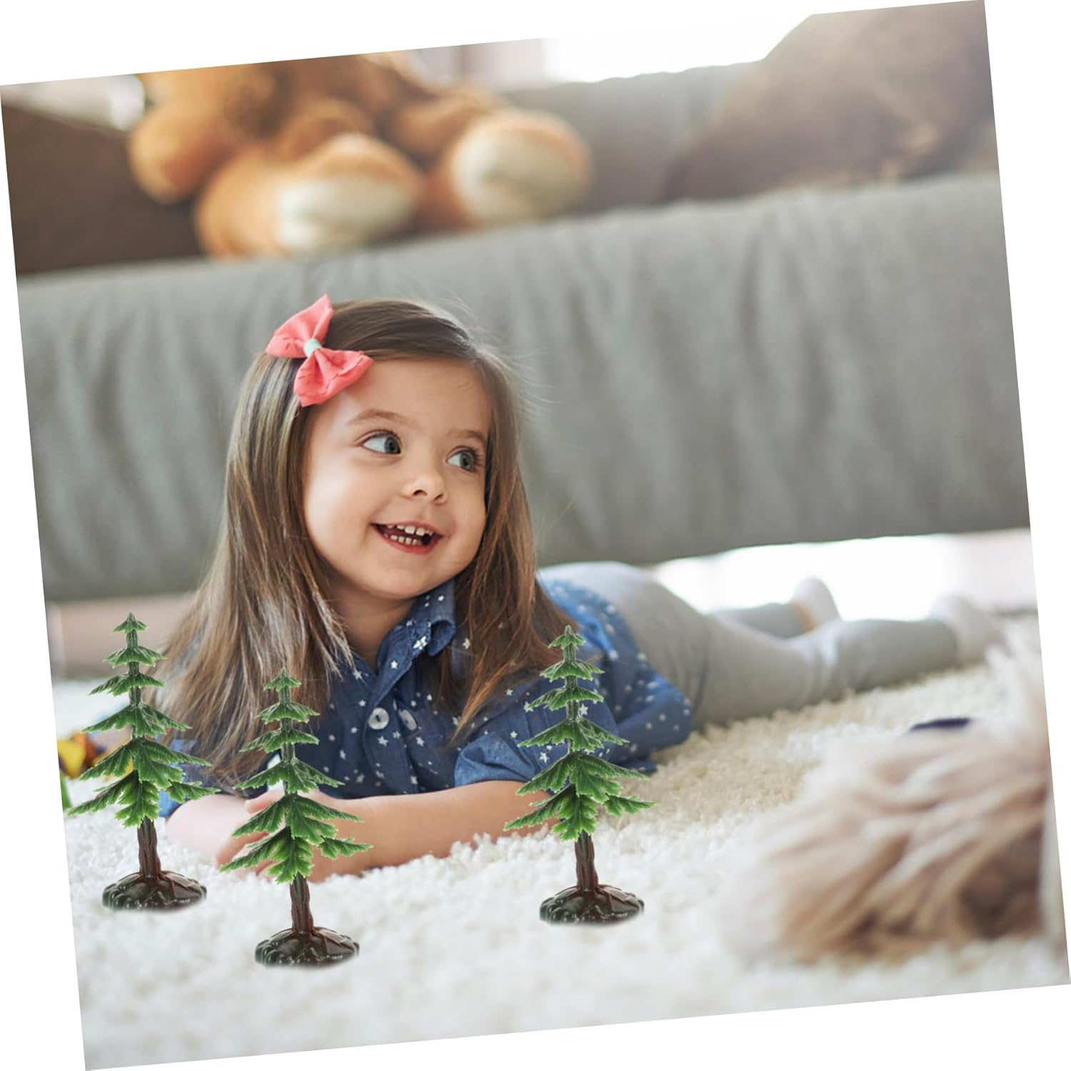 20Pcs Miniature Christmas Tree Artificial Simulation Tree Ornament for Desktop Landscape Decoration Xmas Craft Figurine Set image number 6