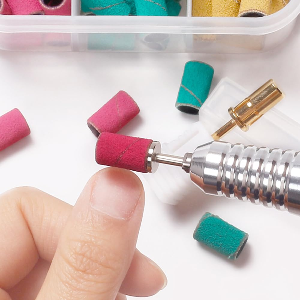 Yakamoz 2Pcs Nail Sanding Bands Mandrel Bit, 2.35Mm Shank Easy-Off Nail Drill Mandrel Bits for Sanding Band and Electric Nail Drill Grinding Machine image number 3