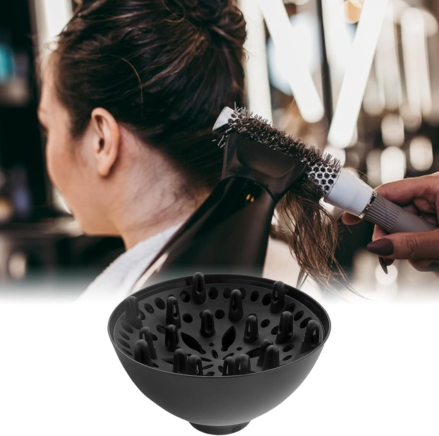 Curly Hair Diffuser - Hair Dryer Diffuser Attachment,Styling Appliances Parts for Drying Heat Blow Natural Straight Wave Wavy Travel Vacation Spa Summer Morning Night Day image number 5