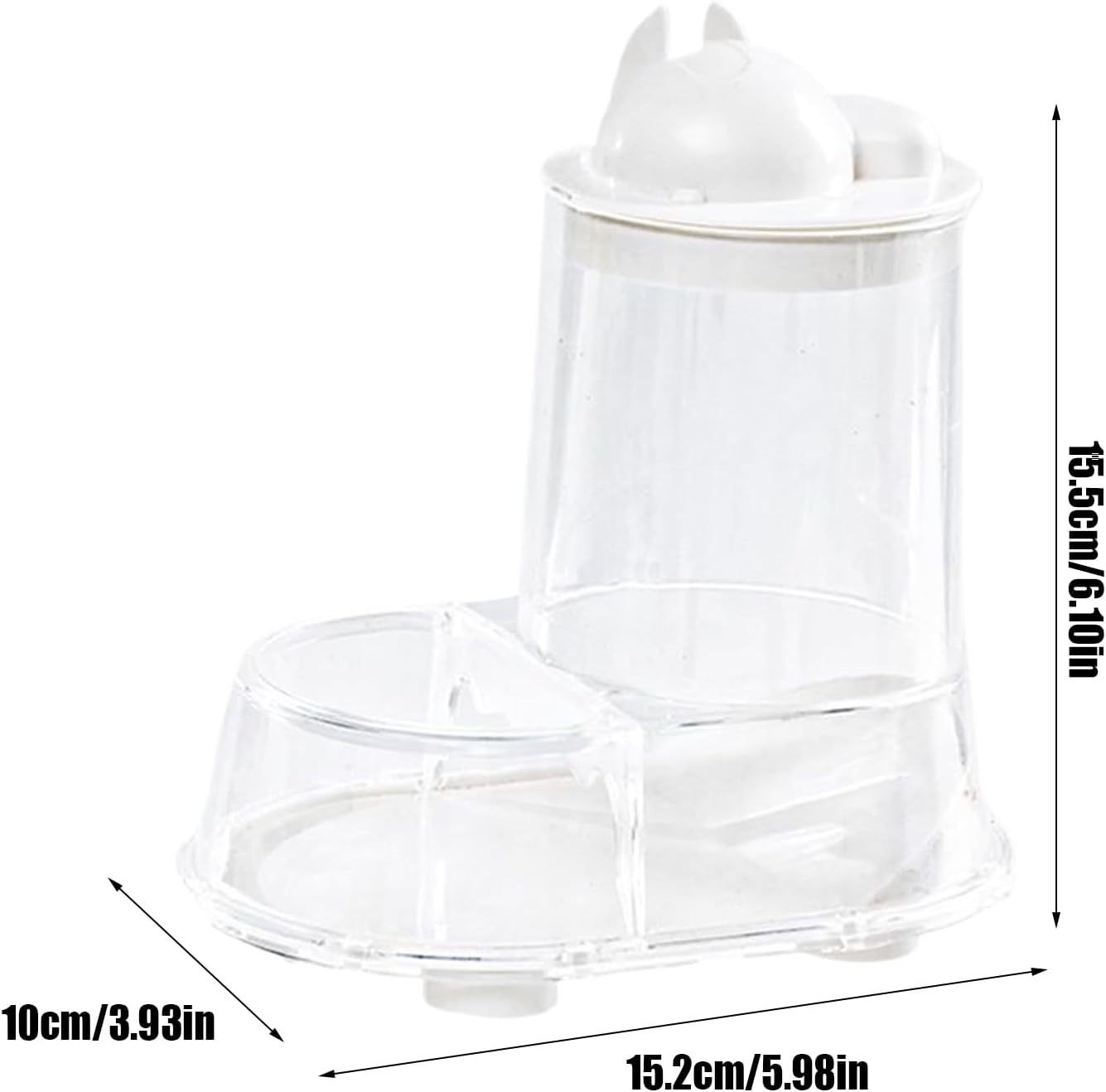 Gihioue Hamster Automatic Feeder, Food Dispenser with Water Bottle Holder, Large Capacity Feeder for Hamsters, Guinea Pigs, Rabbits, Dwarf and Other Small Animals image number 3