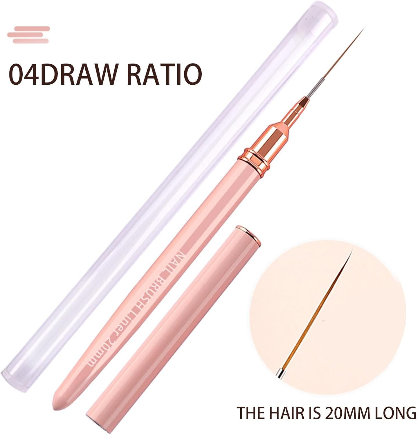 Liner Brushes - French Tip Brush,Elegant Nail Pen Set with Comfortable Handles Easy to Use Professional Liner Tools image number 5