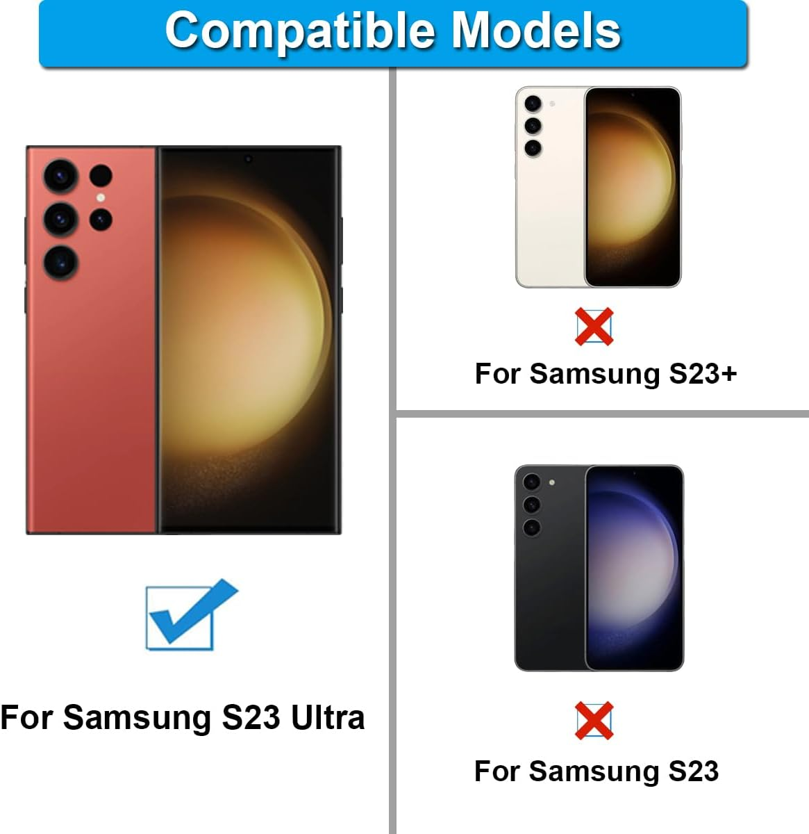 ZHUROUPU Back Battery Door Cover Adhesive Tape for Samsung Galaxy S23 Ultra 5G SM-S918B, Battery Cover Waterproof Film Adhesive for Samsung Galaxy S23 Ultra SM-S918U S918W S918E (2 PCS) with Tools