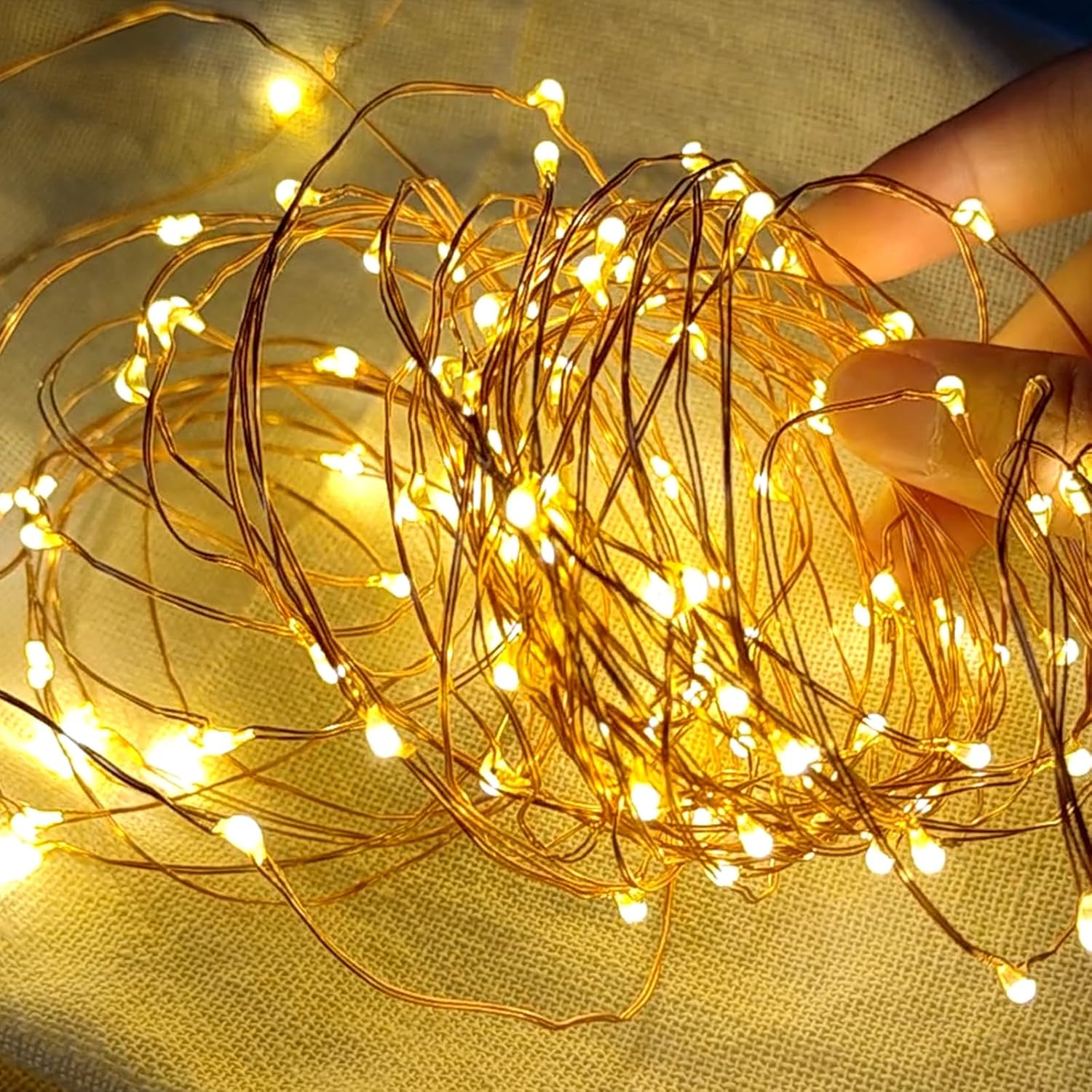 Fairy Christmas Lights Battery Operated, 20M/66Ft/200 LED Warm White String Light, Waterproof Battery Case, Indoor Lights for Xmas Tree Wedding,Party Events Garden Spring Decoration image number 5