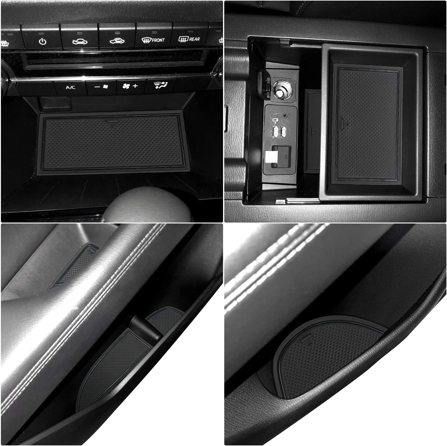 Auovo anti Dust Mats for Mazda CX-5/CX5 Accessories 2023 2022 2021 2020 2019 2018 2017 Custom Fit Door Compartment Cup Holder Center Console Liners Car Interior 18Pcs (All Black) - All Black image number 5