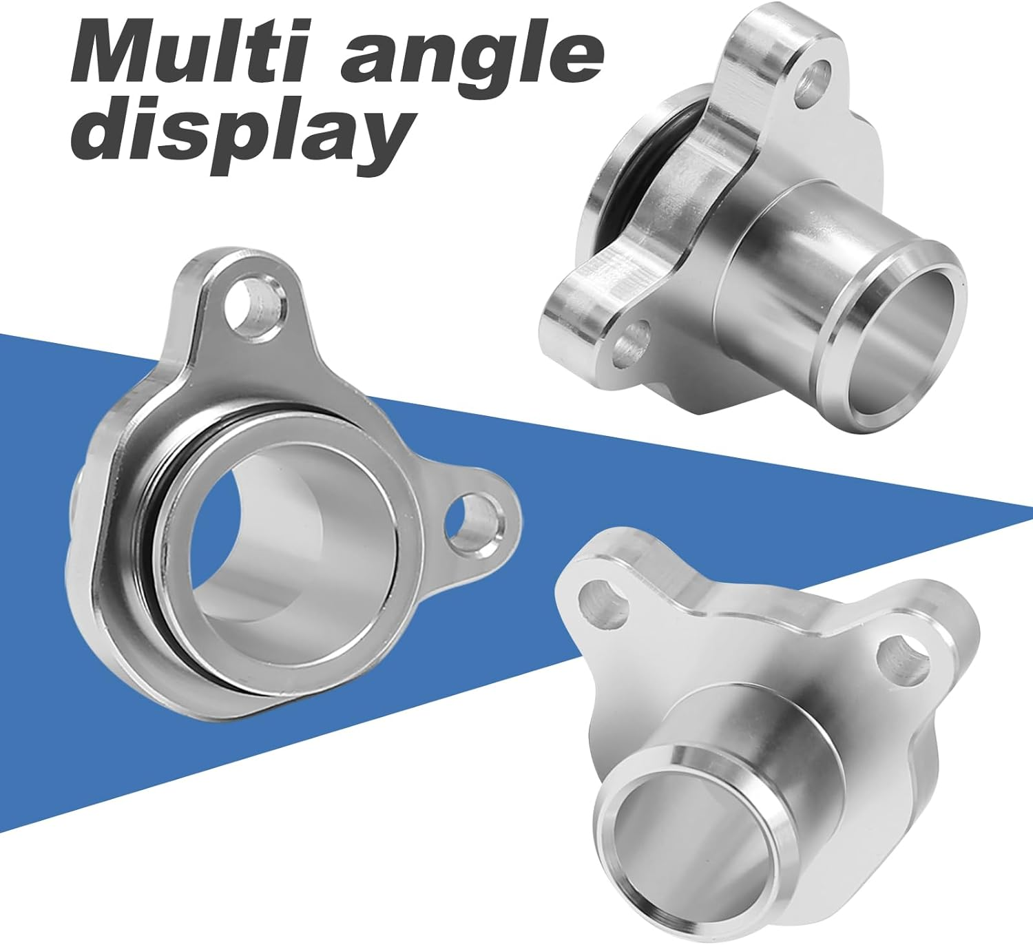 Aluminum Water Hose Fitting with Clamp, Engine Coolant Outlet Hose Fitting Replacement for BMW Engine N54 N53 N52 N51 Replaces #11537541992, 11537544638 image number 6