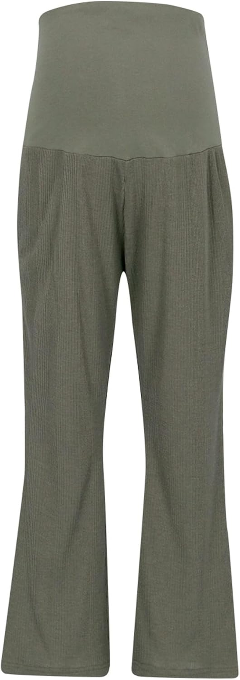 Wacoal Maternity MYY104 Women'S Maternity Wear Pants, Long Trousers, for before and Postpartum Use, Cotton Blend Rib Material (Body) with Belly Band