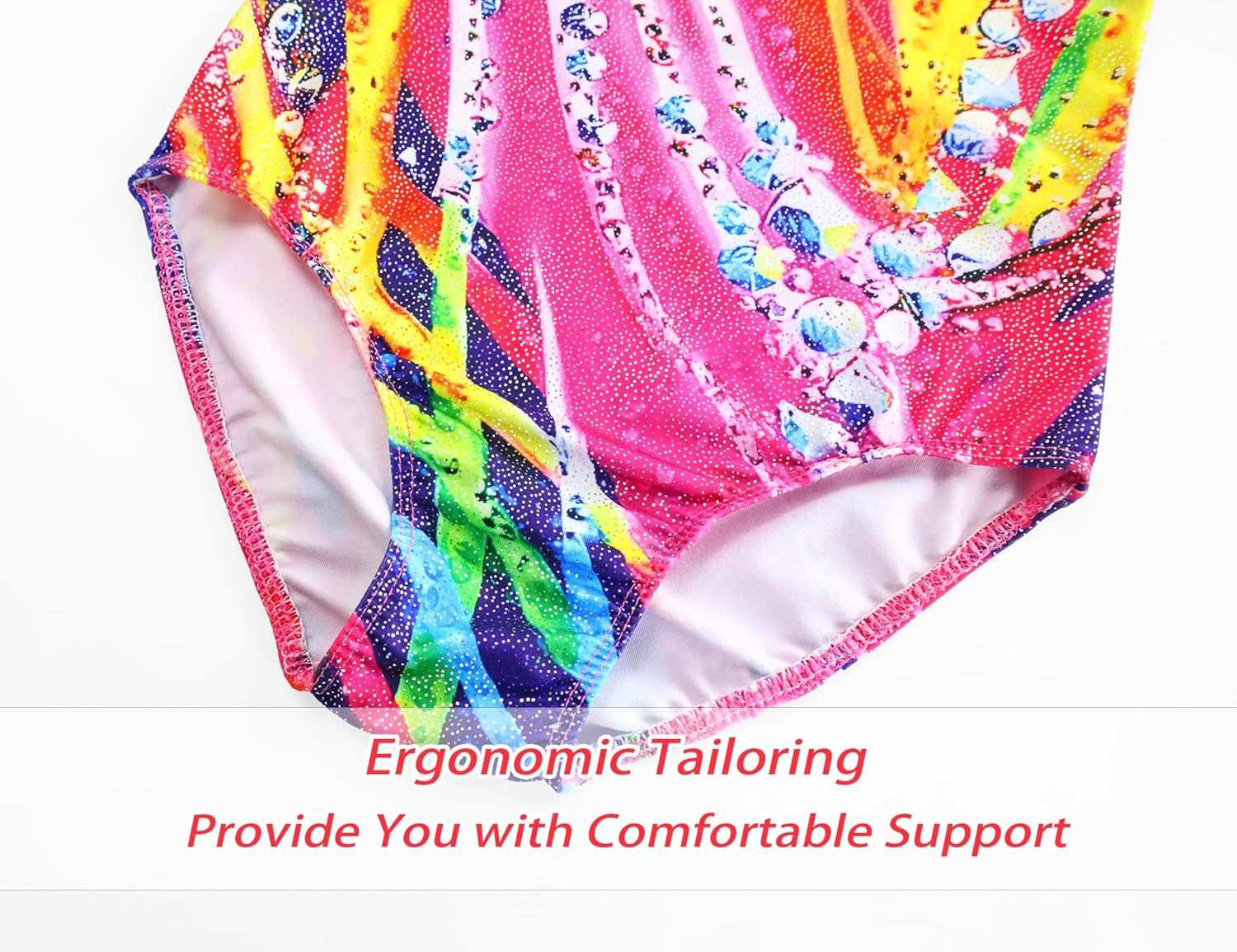 Jinhiteam Girls Gymnastics Leotards Size 2-9 Years Old Multicolor Sleeveless Little Kids Bodysuits Tumbling Outfit image number 6