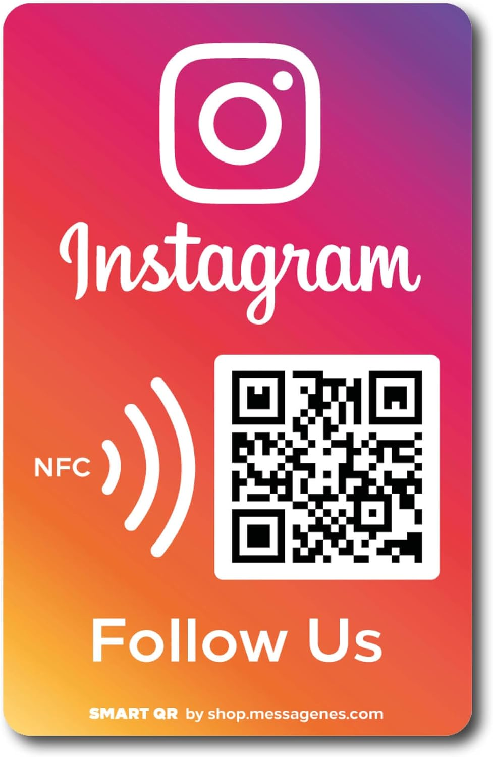 2X Instagram Follow Us Instagram Sticker | Increases Followers in 1 Click with Smart QR - NFC | Always Modify or Edit Your QR Code Links | for Business and Social Media Influencers image number 6