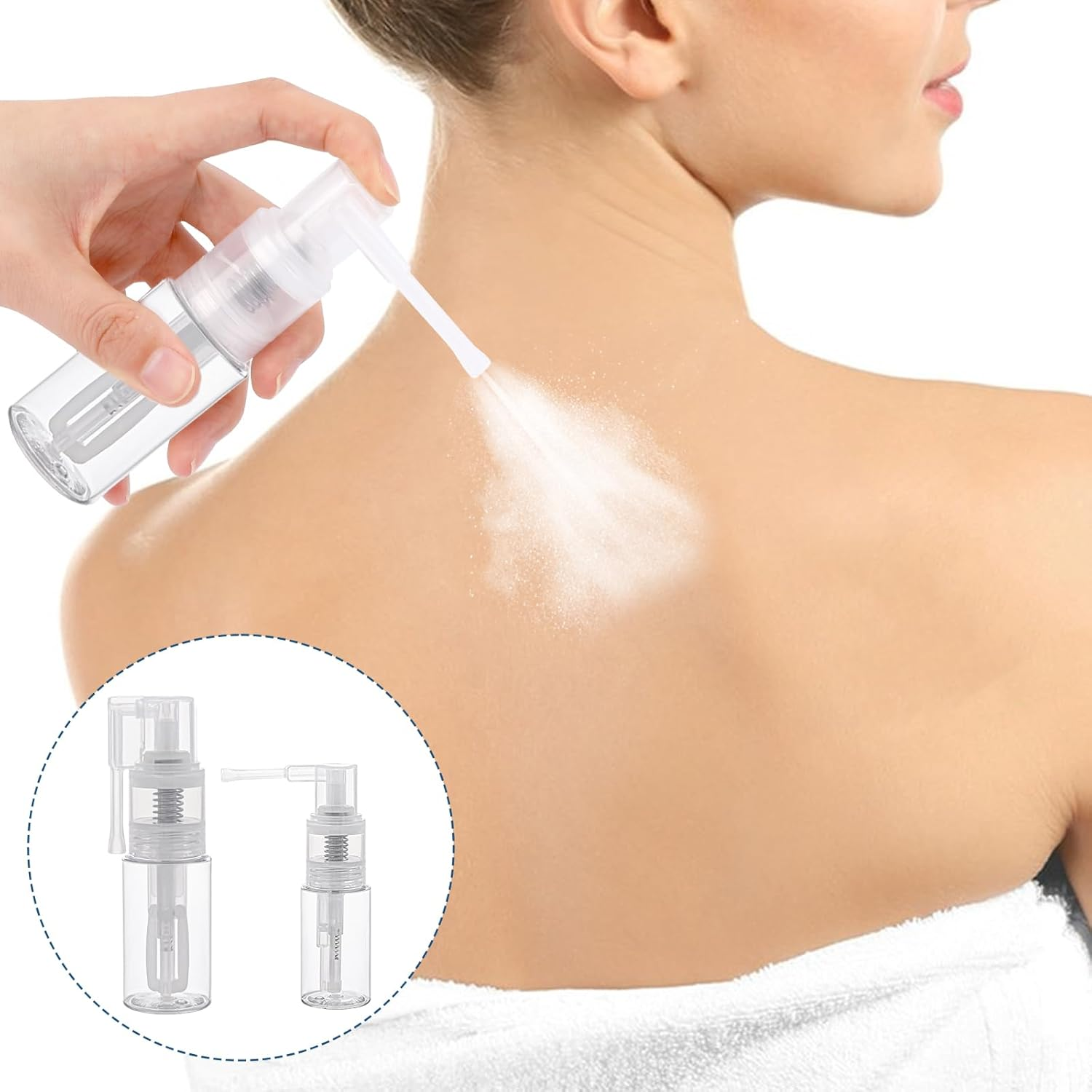 KALIONE 2 Pcs Glitter Duster Sprayer Transparent Craft Glitter Spray Bottle Empty Multi-Purpose Empty Plastic Spray Bottle Portable 35Ml Bottles for Craft Scrapbooking Cardmaking(14Ml + 35Ml) image number 2