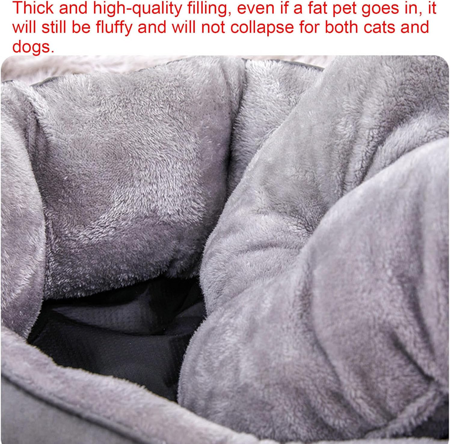 Cat Bed for Indoor Cats,Medium Large Cats Cave Bed,Machine Washable Slip Resistant Bottom,Ultra Soft Plush Cushion,C-53 * 63 * 20Cm