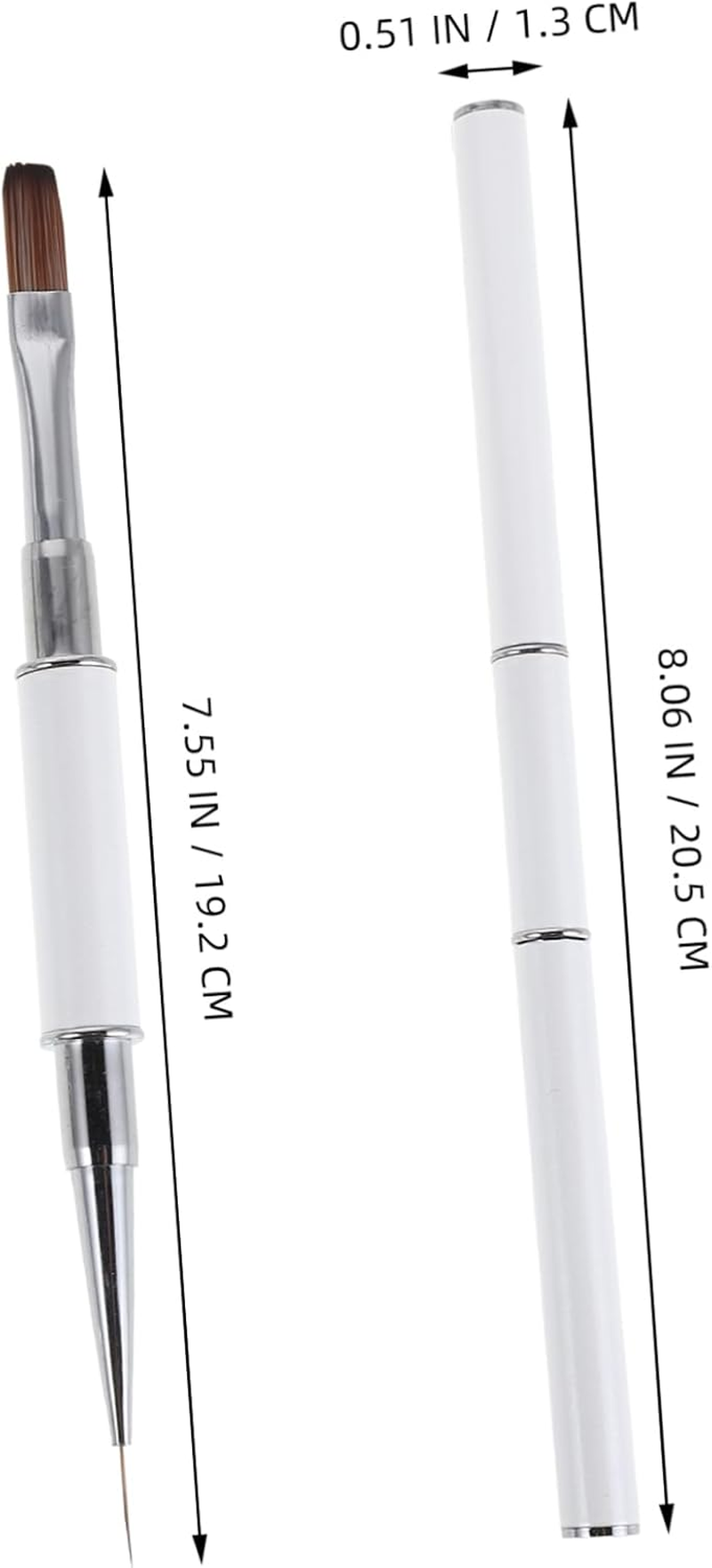 DINHEAROM 3Pcs Double Ended Nail Art Liner Brushes for Professional Manicure Detail Pens for Sculpting Line Work and Dotting Easy to Clean Salon Tools image number 6