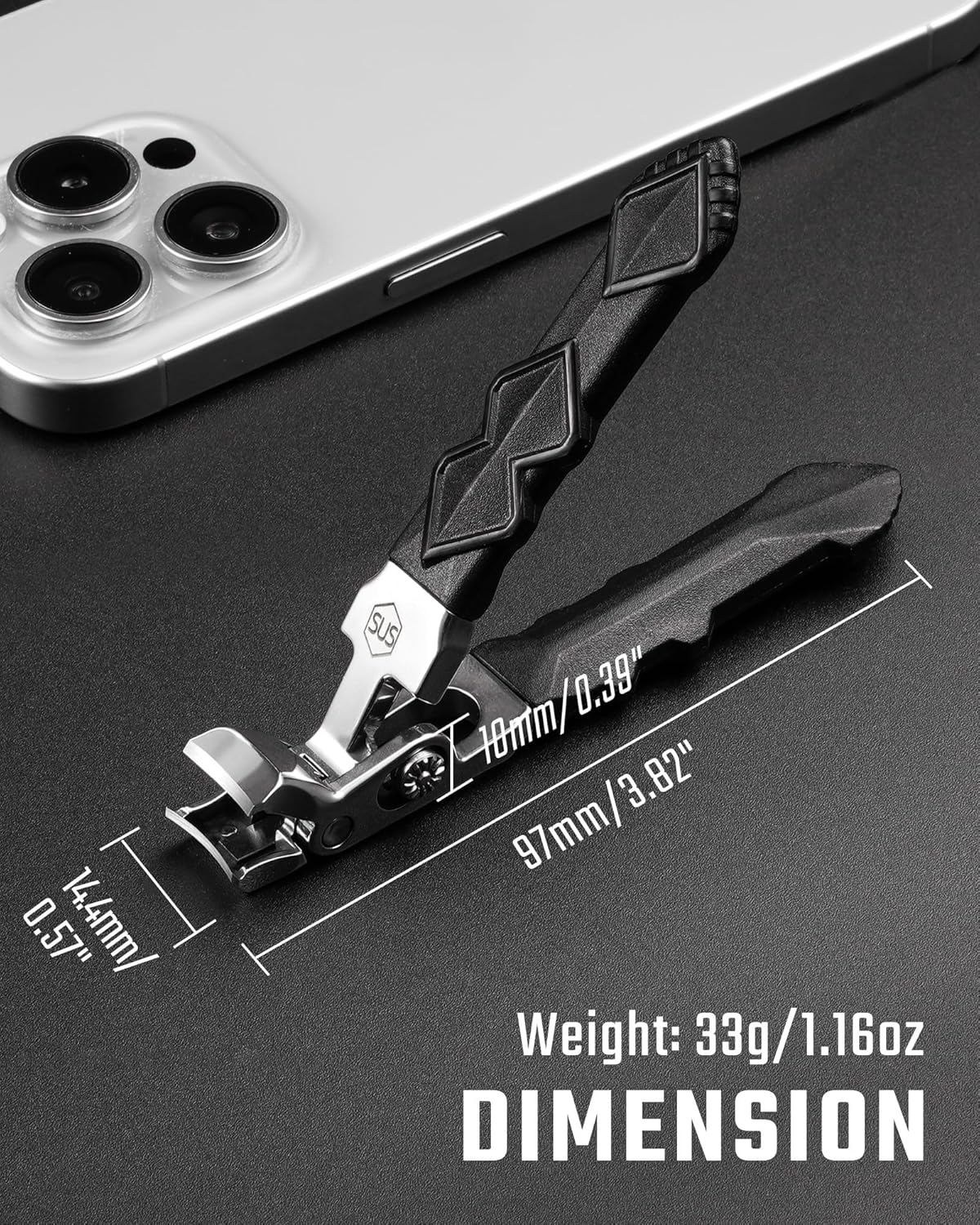 Keyunity KN03 Nail Clippers for Seniors, Lockable Toenail Cutter, Wide Jaw Opening Nail Trimmer for Thick Nails image number 4