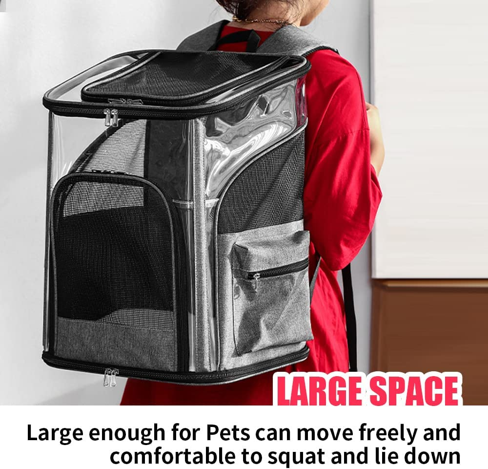 Life'Bea Cat Pet Carrier Backpack - Dog Puppy Travel Space Carrier Bag - Intimate Design & Easy Access for Pets - Breathable & Soft Backpacks - Ideal Use for Outdoor Trip (L) image number 4