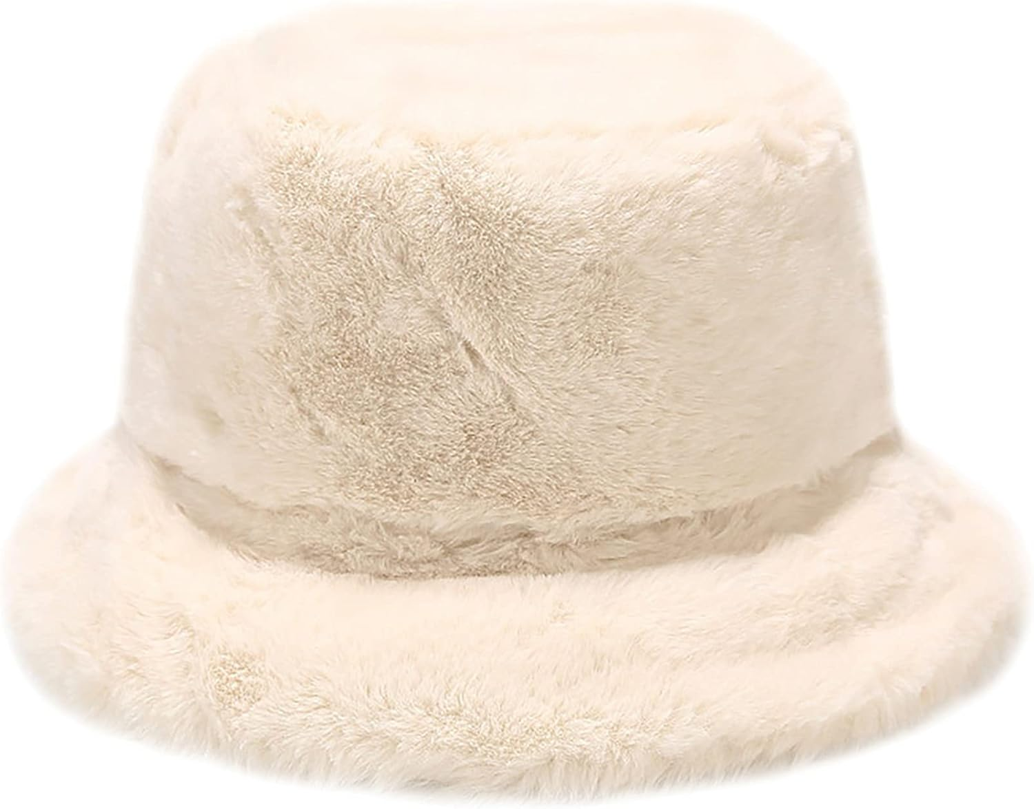 XYIYI Furry Bucket Hat Fluffy Winter Warmer Fisherman Cap for Women