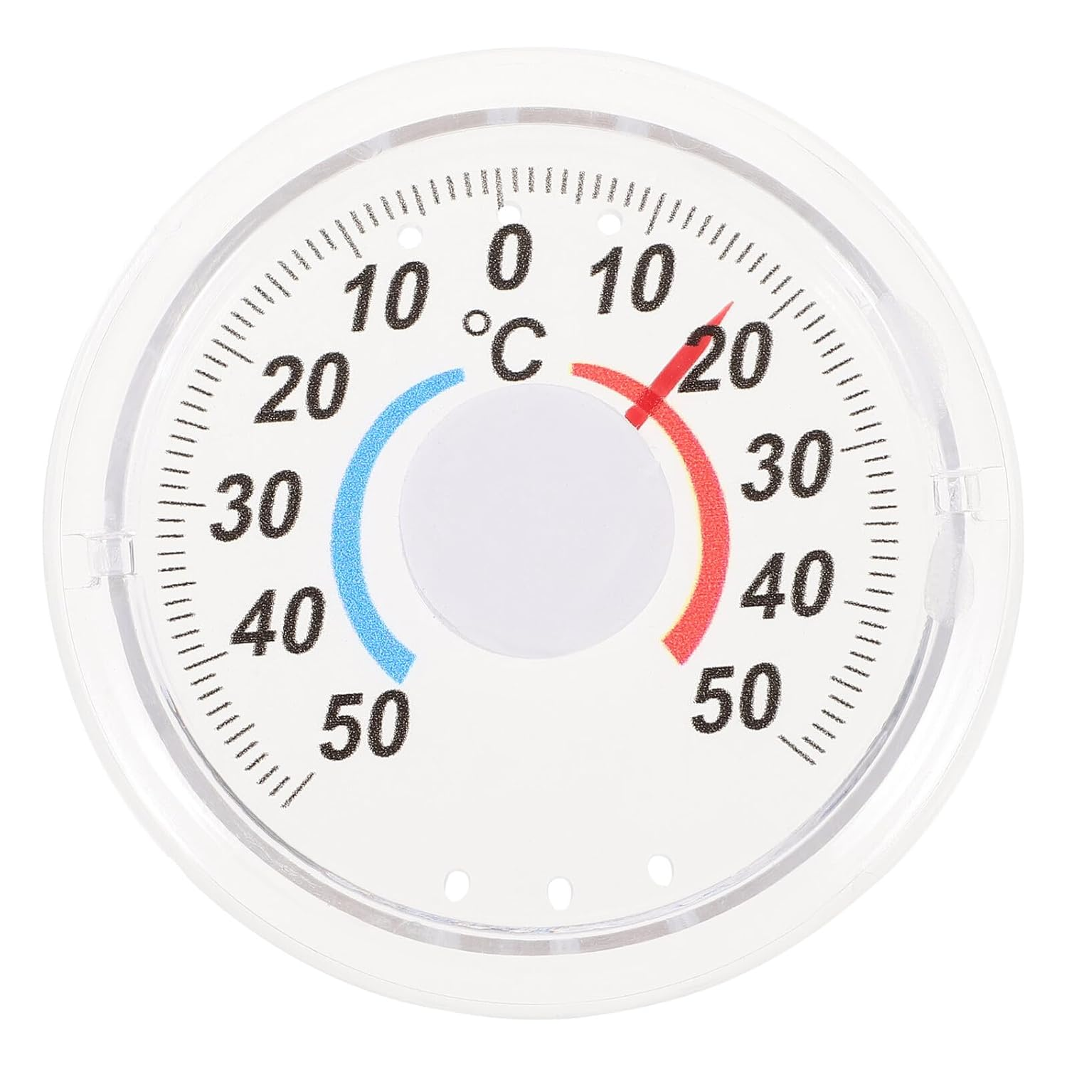 TEHAUX 3Pcs Wooden Wall Thermometers Indoor Hanging Temperature Gauges Dual Scale Fahrenheit Celsius for Home School Shop with Design Silver image number 5