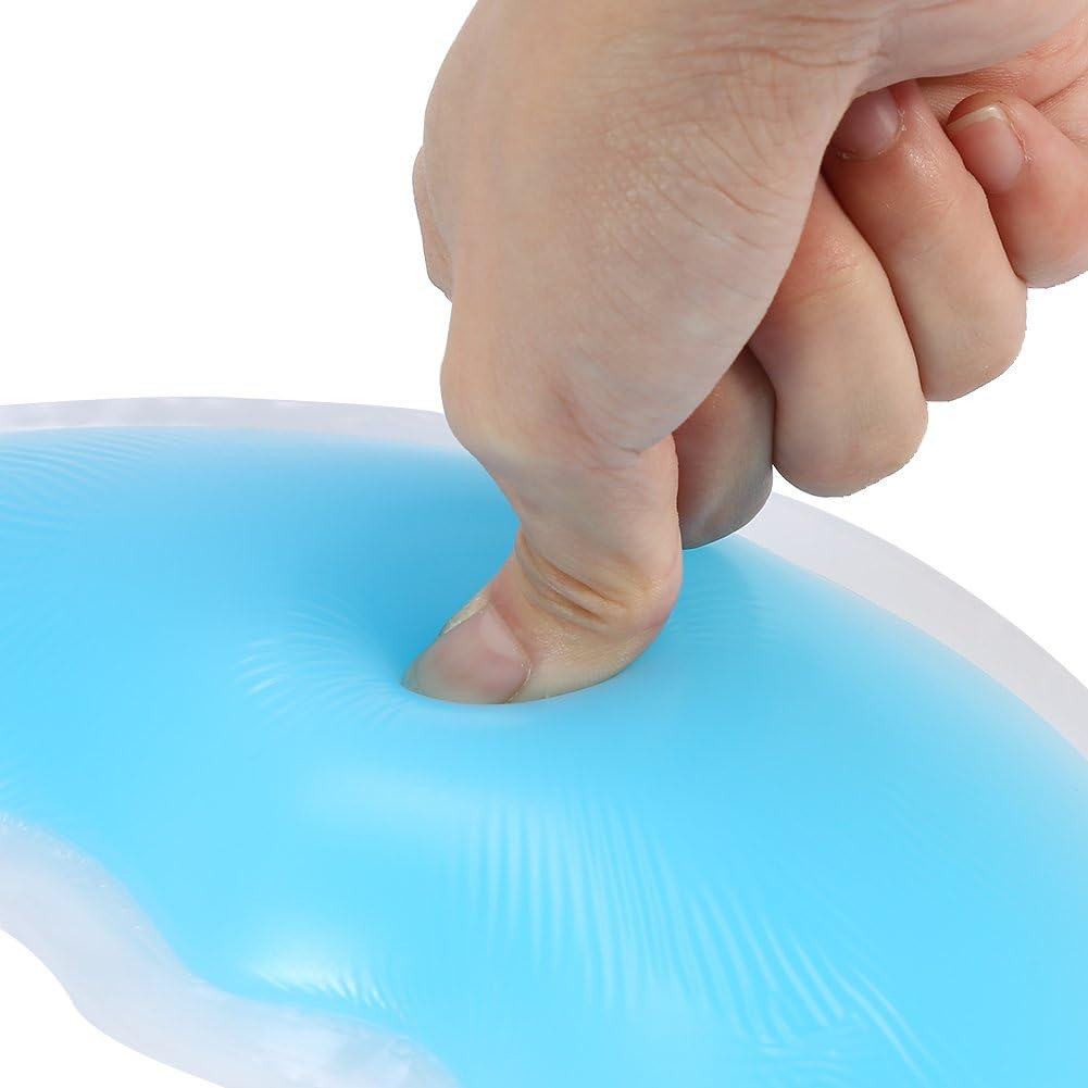 Silicone Pillow Soft Massage Face Relax Pillow Headrest, Soft Reusable Relax Pad Face Relax Pillow Face SPA Beauty Salon Skin Care Pillow for Head Support [Sky Blue] image number 2