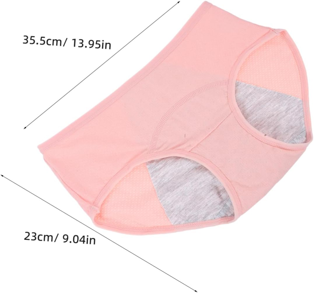 Gatuida 4Pcs Women'S Period Underwear Leakproof Cotton Briefs for Heavy Flow Days Soft Breathable Period Panties Rise for Daily Use