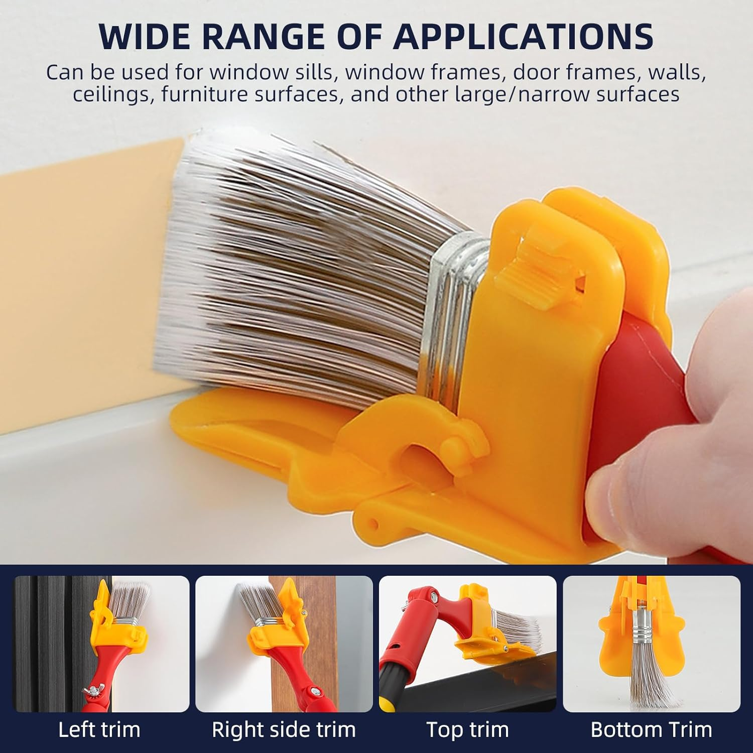 Edging Tool for Edges and Trim Paint Brush 2 Inch Paint Brush with Extension Rod for Edging and Trimming &ndash; Bristles for Clean, Sharp Lines on Windows, Doors, and Trim