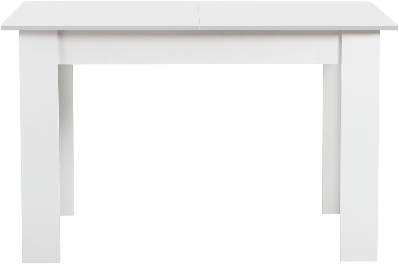 Oikiture 160Cm Dining Table Extendable Rectangular Dining Table for Home Kitchen and Dining Room White image number 6