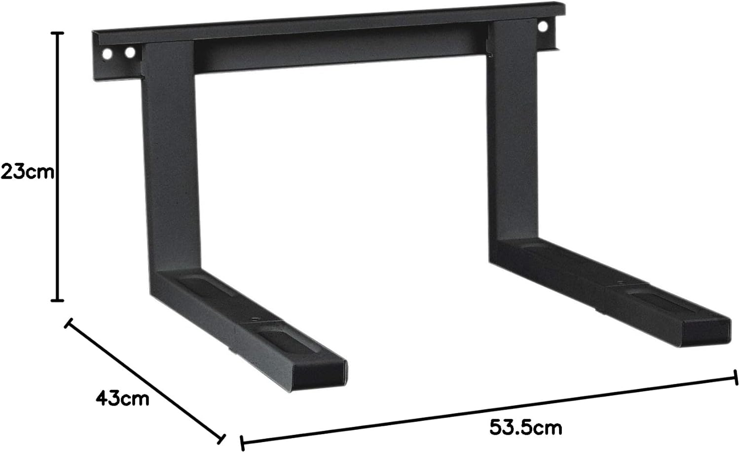 Deleycon Universal Microwave Wall Mount Microwave up to 35 Kg Extendable up to 53.5 Cm Oven Wall Mount Grill Oven Coffee Machines Black image number 3