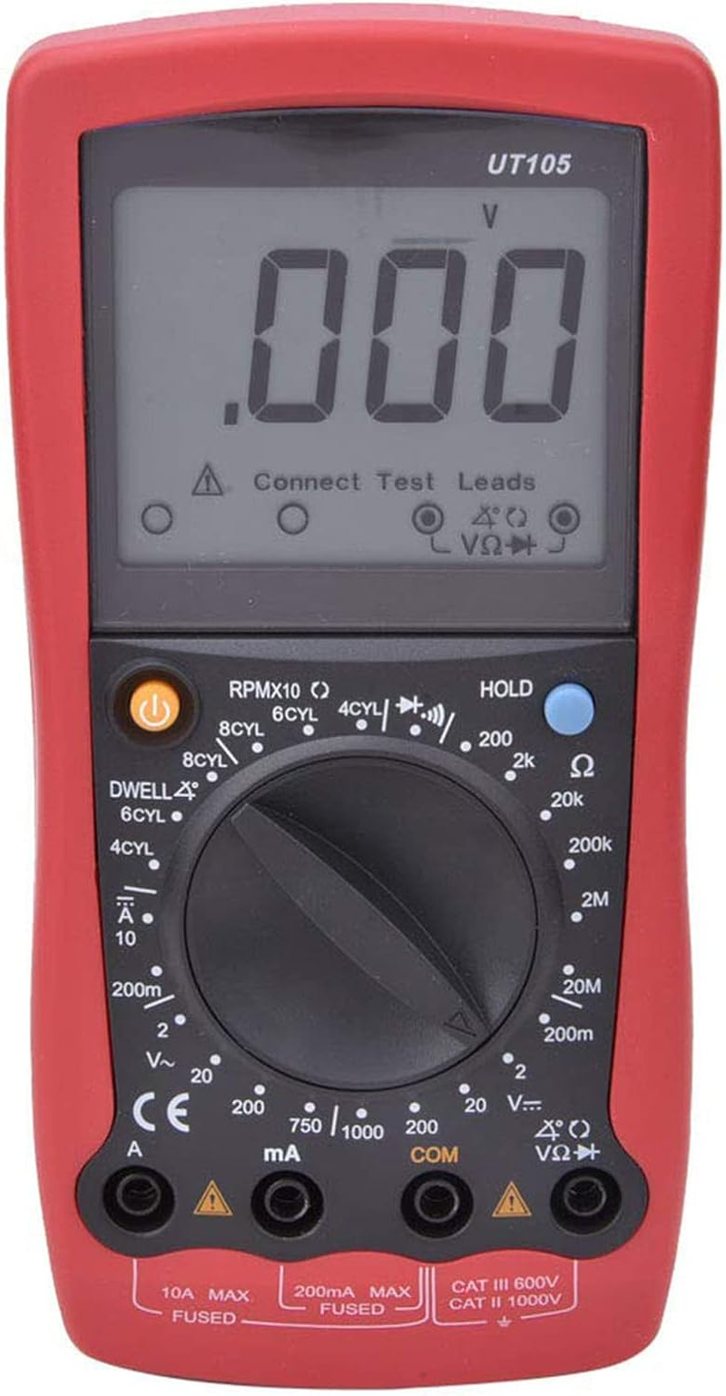 UT105 LCD Display Digital Multimeter Handheld Multimeters Voltage Current Resistance Test Tool for Car image number 3