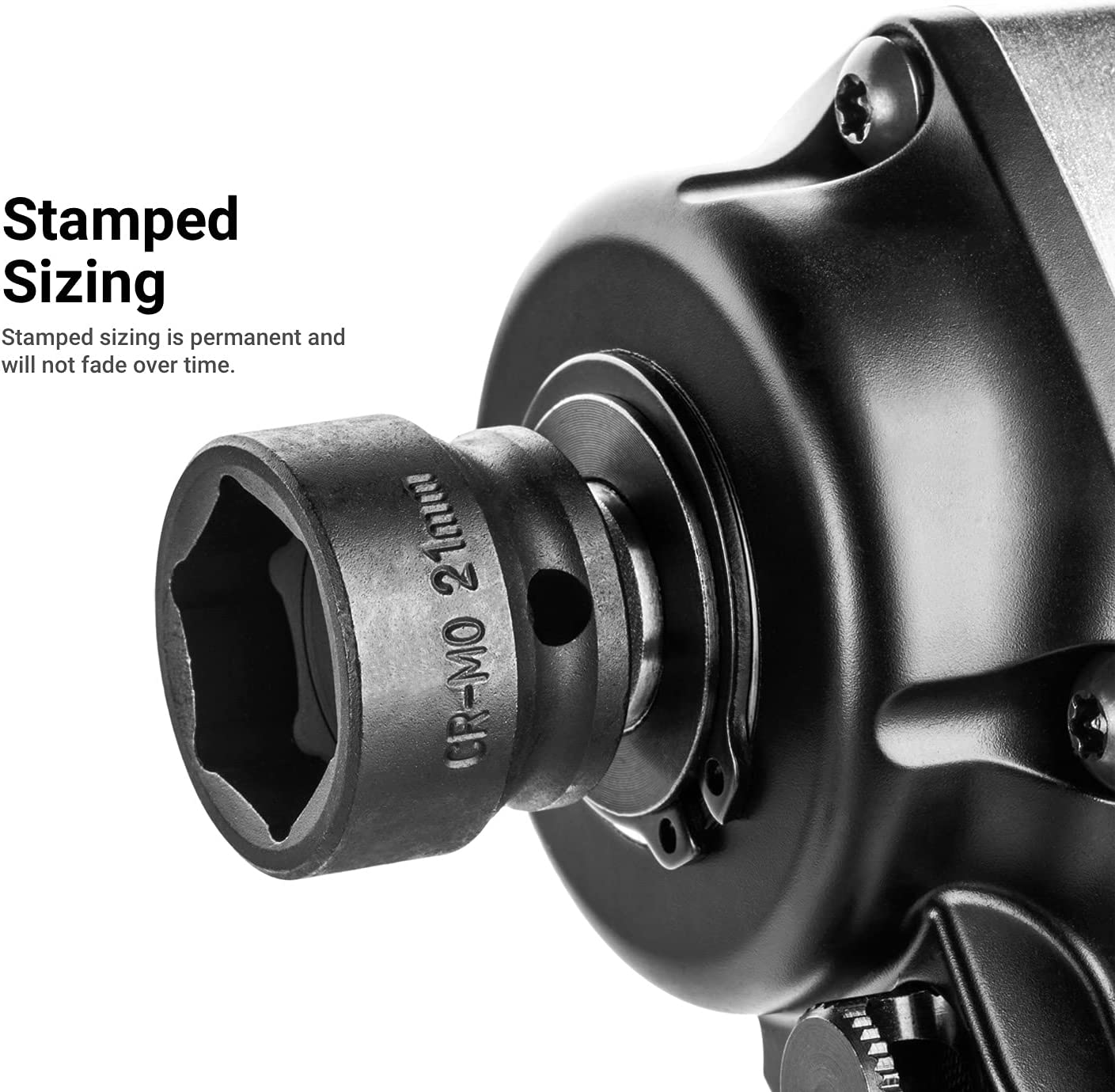 Capri Tools 27 Mm Stubby Impact Socket, 1/2 In. Drive, 6-Point, Metric image number 6