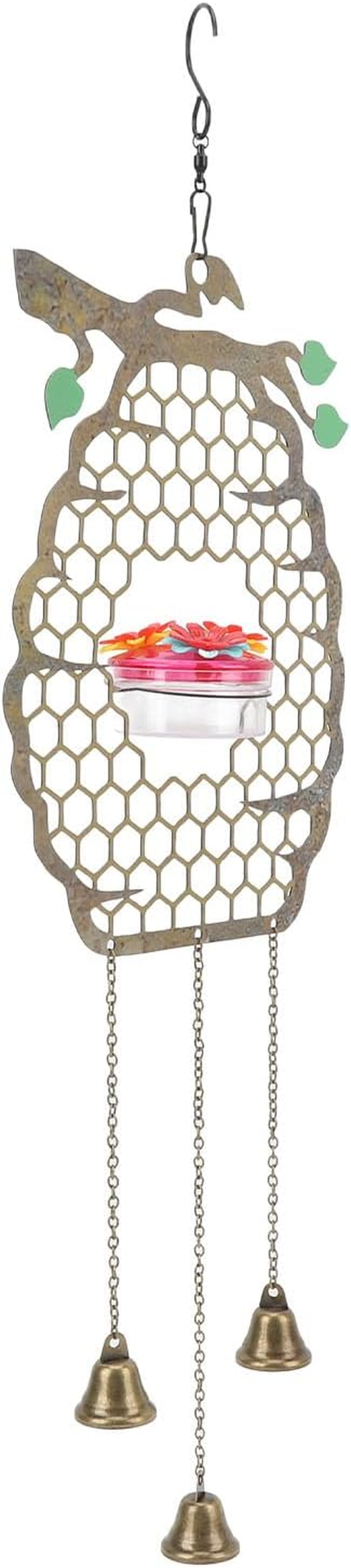 Innovative Hanging Beehive Wind Chimes Hummingbird Feeder, Outdoor Garden Lawn Decor, Attracts Hummingbirds, Easy to and Replenish, Lightweight and Sturdy, Ideal Bi image number 6