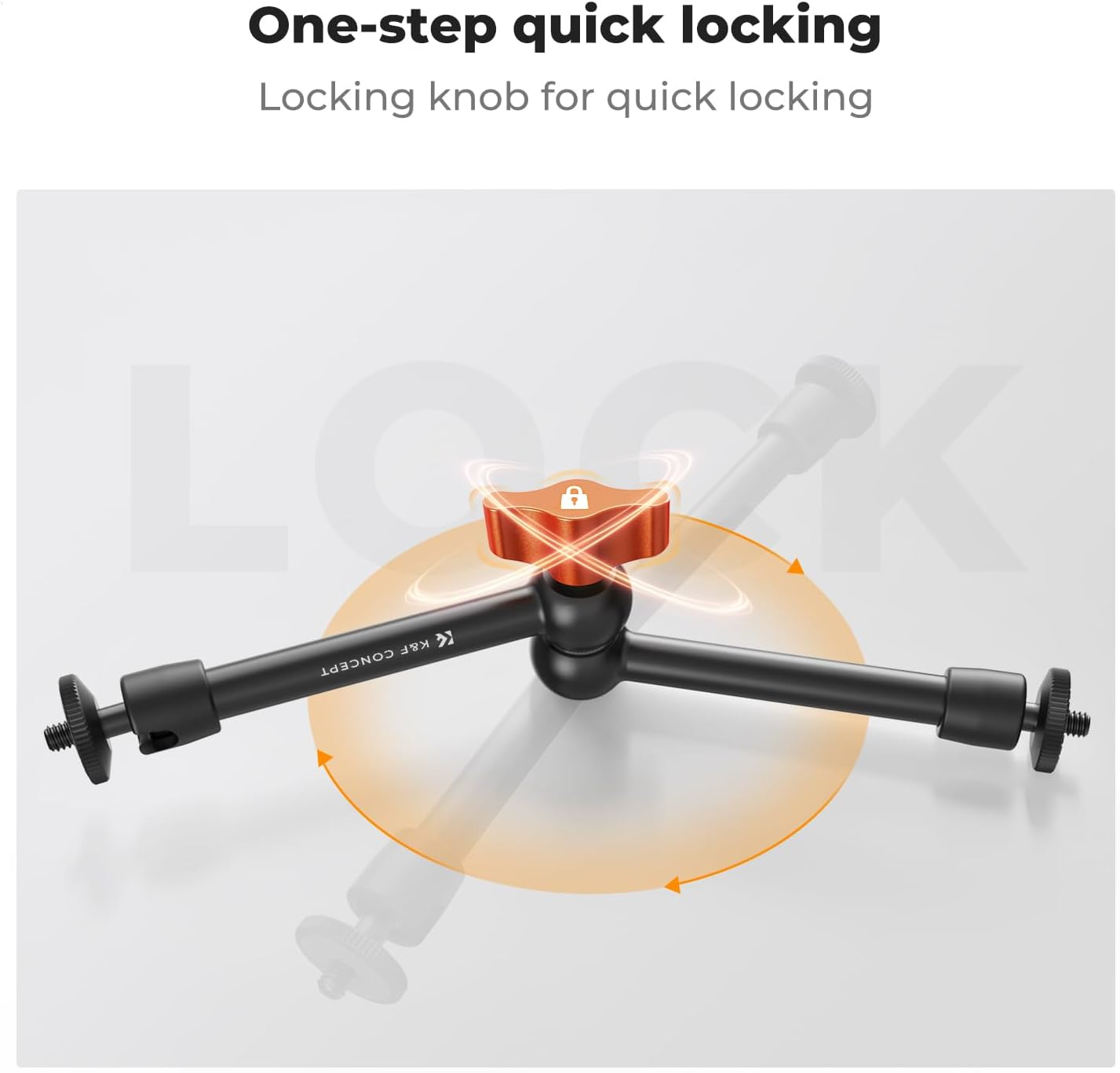 K&F CONCEPT 9.8" Magic Arm with Clamp, Super Clamp with 1/4" 3/8" Screw, Camera Arm with Cold Shoe Mount for DSLR Action Cam Monitor Tripod, Camera Mount Compatible with DJI Osmo Gopro Hero Insta360 image number 1