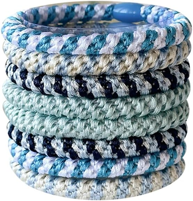 Braided Hair Scrunchies Assorted Colors Soft Elastic Elastic Stretchy Thick Hair Bobbles Bracelets No Damage Hair Styling Rubber Bands Colorful Woven Ponytail Holder With