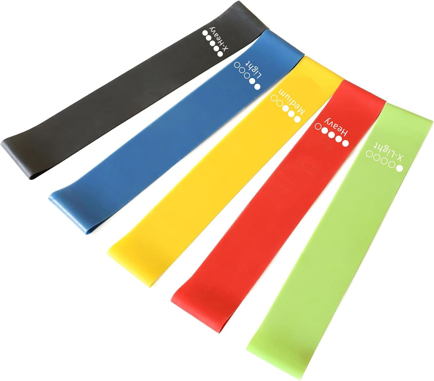 Resistance Loop Exercise Bands, Workout Bands, Fitness Resistance Bands for Beachbody Out Door and Indoor Fitness, Set of 5 Elastic Bands for Exercise