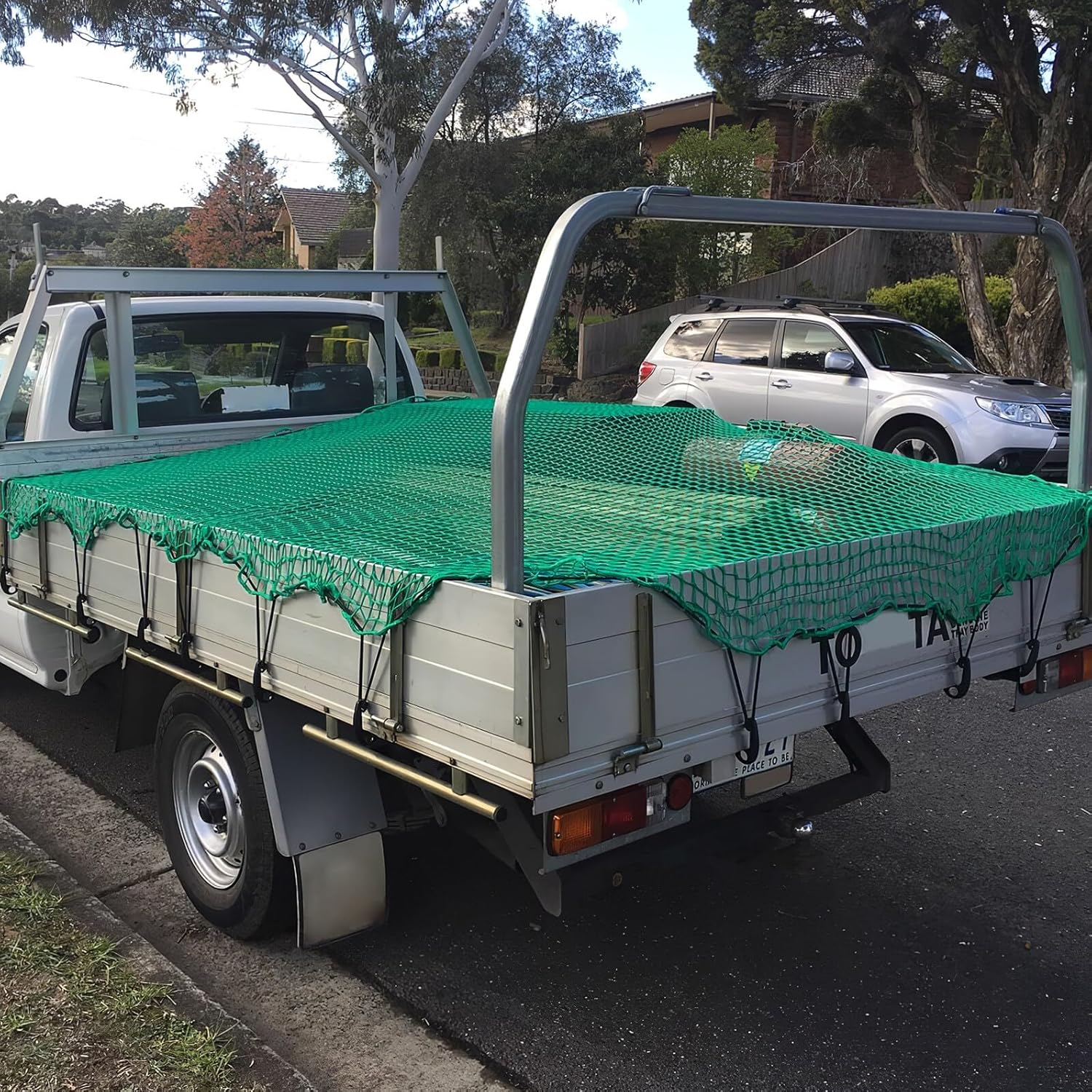 MUSISALY Truck Bed Cargo Net 2X3M Heavy Duty Elastic Bungee Cord Net 15 Hooks for Pickup Trucks Trailers and Vehicle Cargo Securing image number 4