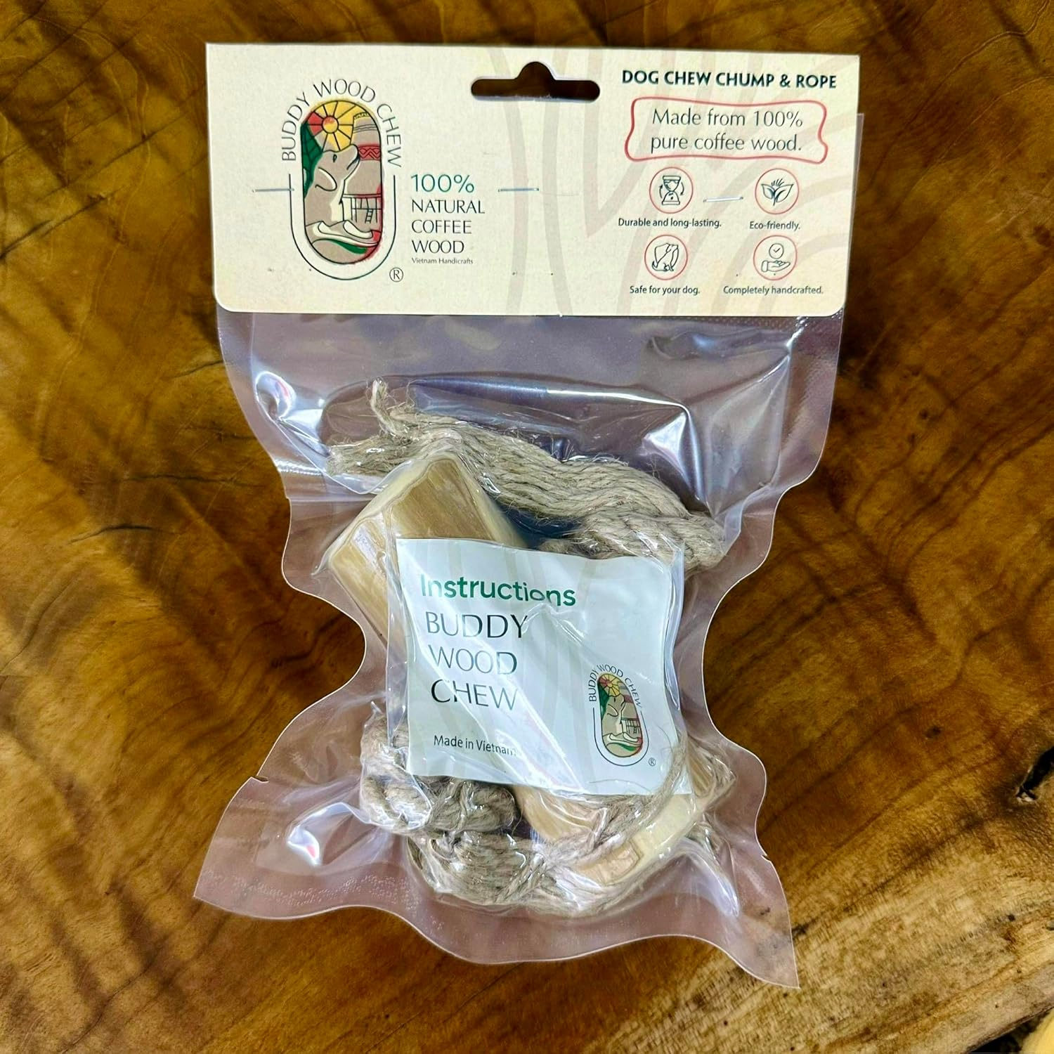 Dog Chew Chump & Rope - Dog Chew Toy Pack - Chew Toys Chewing - Single (L) image number 5