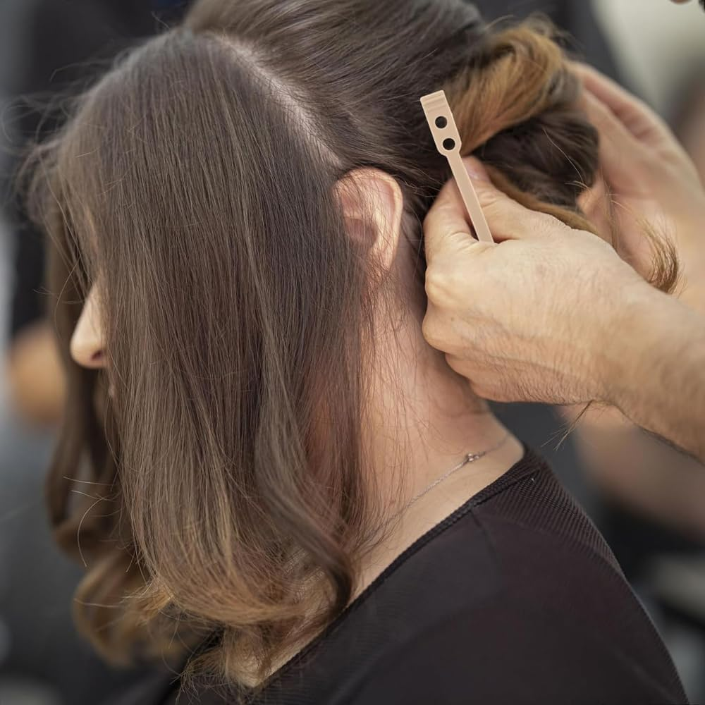 Laroal 100 Pcs Rubber Perm Rollers for Women and Girls, Wave Perm Rods Set with DIY Hairdressing Tools, Reasonable Thickness, Good Hand Feel and Good Elasticity image number 5