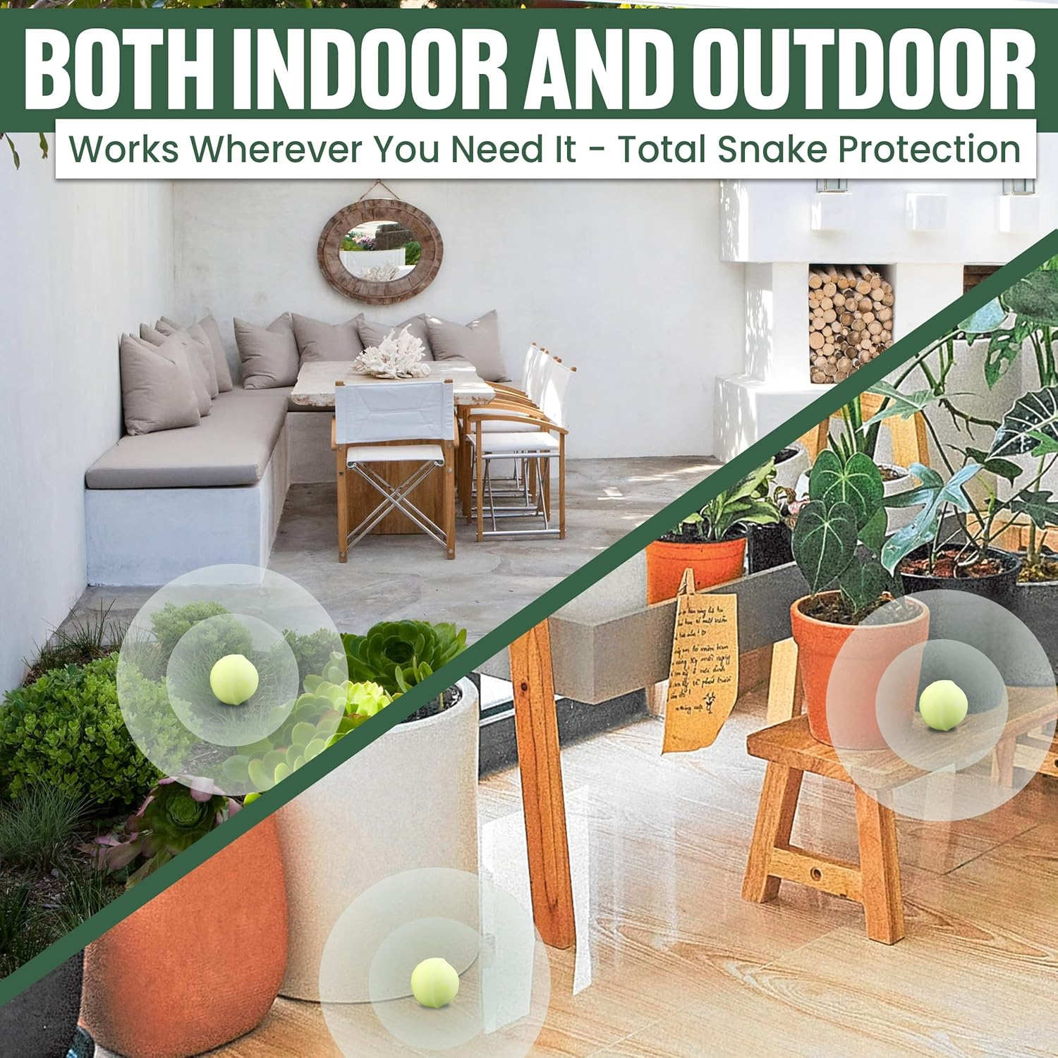 Snake Repellent Balls - 30 Pack | Best Snakes Deterrent for Yards | Keep Snake Away Repellent for Indoor or Outdoor, Garden, Lawn, Pet Safe