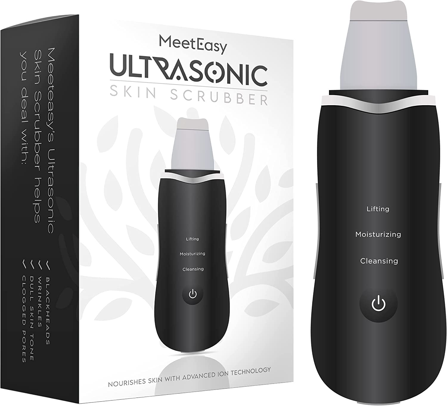 The Original Electric Skin Scrubber - Blackhead Remover - Comedone Extractor - Pore Cleaner Removal Kit - Facial Skin Exfoliator - Facial Lifting Tool