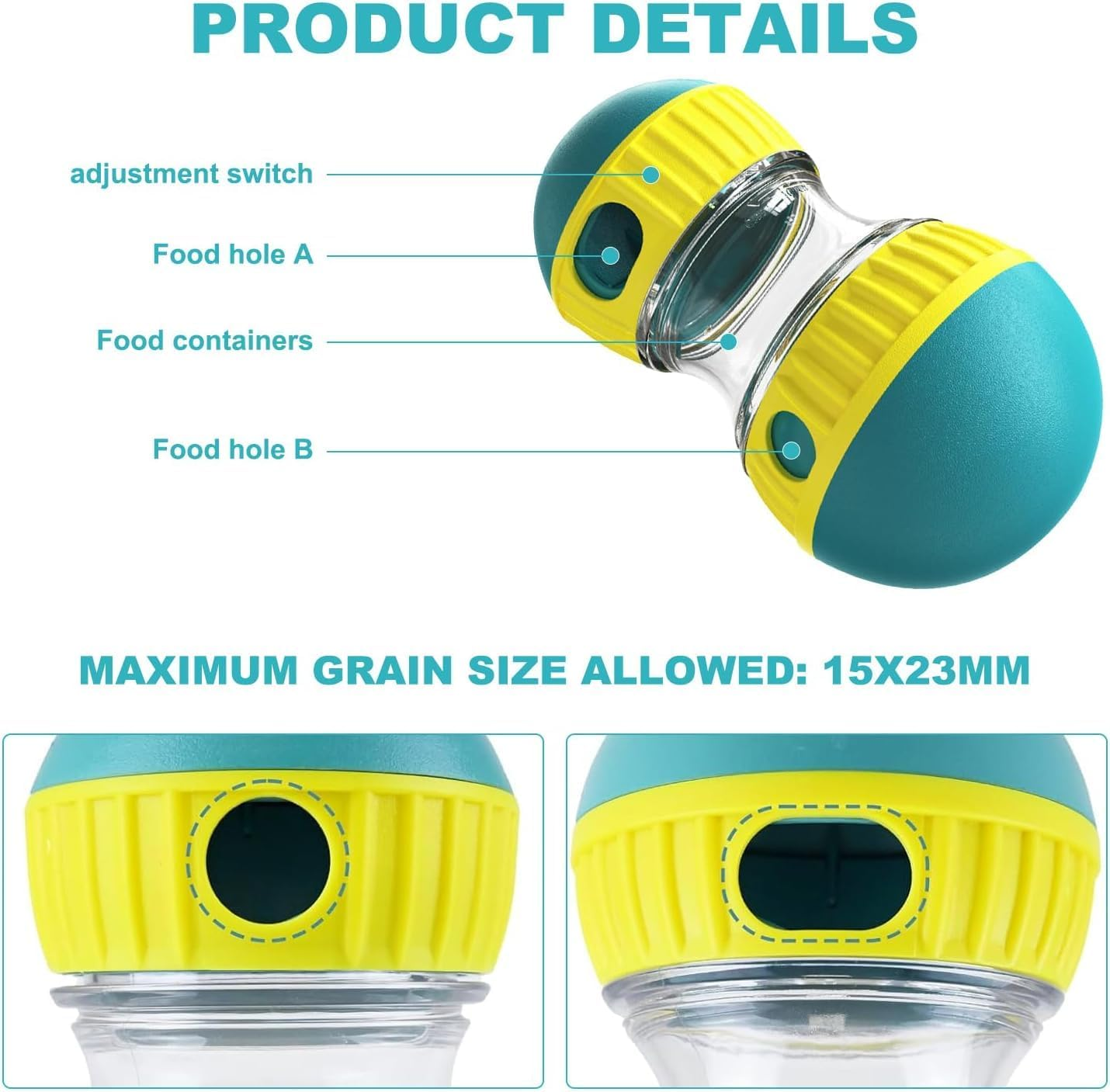 My Corgi Living Interactive Dog Puzzle Toy - Adjustable Food Dispensing Ball & Slow Feeder Enrichment Training Toy for Small, Medium, Large Dogs - Fun Interactive Dog Toys image number 5