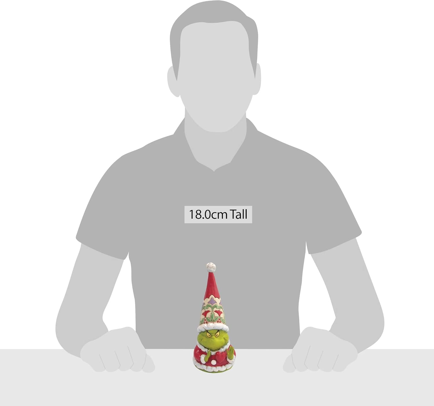 Enesco Jim Shore Dr. Seuss the Grinch Gnome with a Large Heart Figurine, 7.25 Inch, Multicolor image number 2