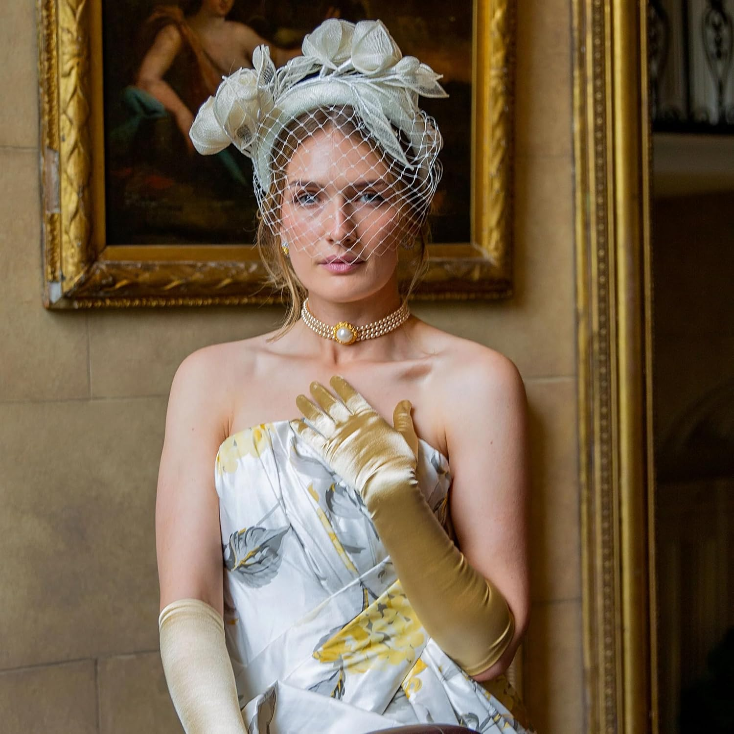 Dents Women'S Catherine Long Above-Elbow Satin Gloves, Bronze, One Size image number 6