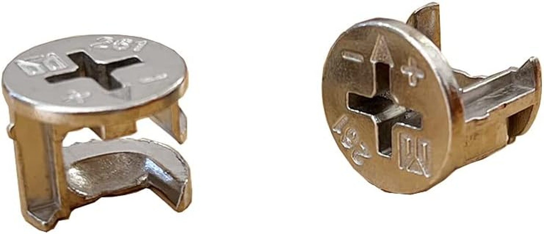 12 X 10Mm Cam Lock Replacements, Cam Connector Fittings, Furniture Cam Lock Nut Hardware Parts for Cabinet Dresser Drawer Table, 20 Pieces image number 1