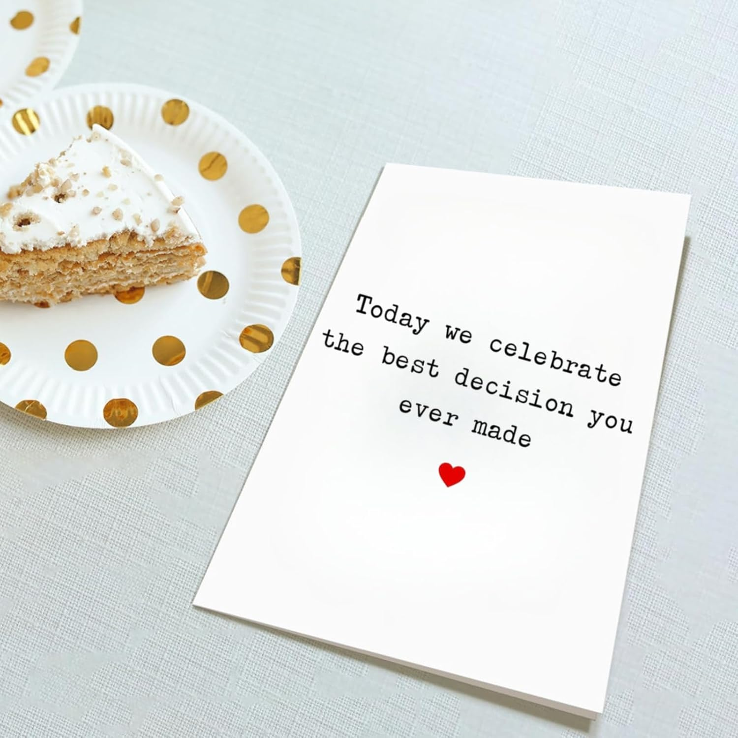 Krysdesigns Funny & Romantic Anniversary Card Engagement Wedding Card - Today We Celebrate the Best Decision You Ever Made - Best Decision You Made, 5X7 Inches image number 1