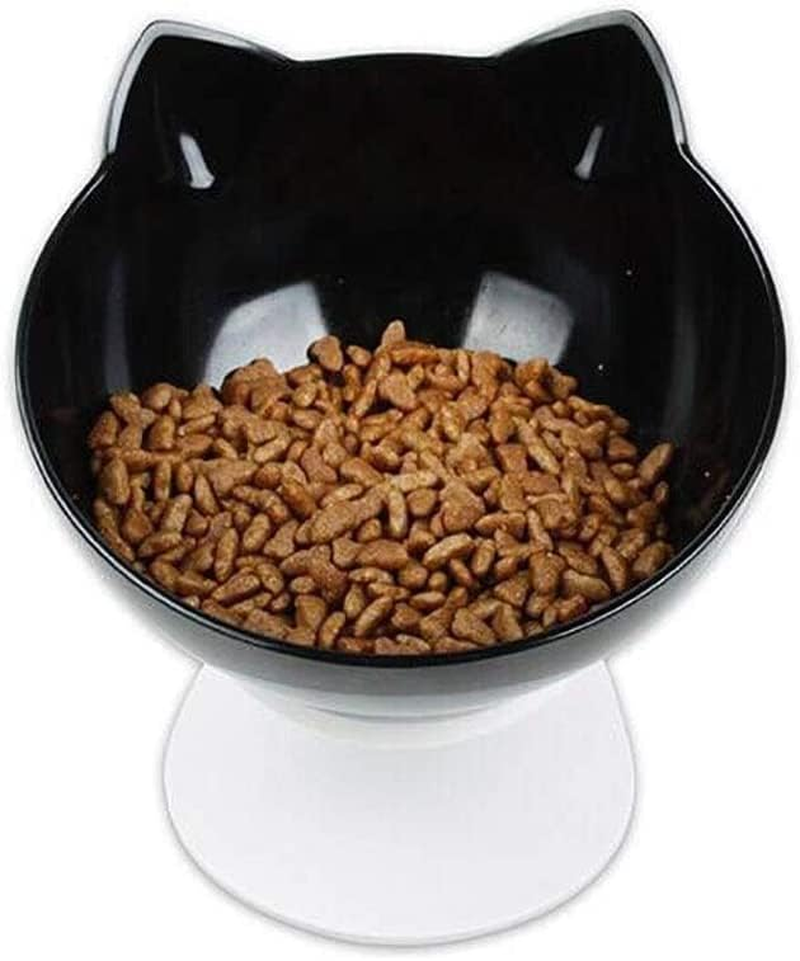 Double Elevated Cat Bowls with Raised Stand, 15 Tilted Cat Bowl Design Neck Guard Stand Raised Pet Food Water Feeder Bowl for Cats or Small Dogs image number 5