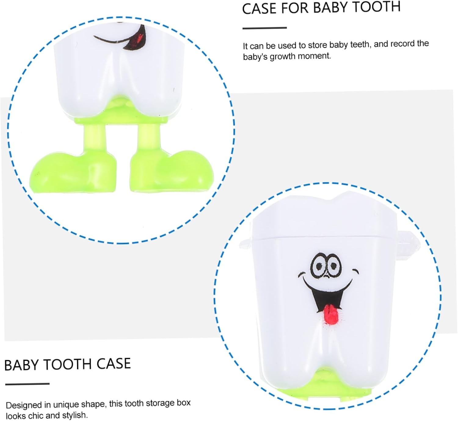 Kisangel 50Pcs Tooth Keepsake Box Cute Organizer for Teeth Storage for Christening Birthdays and Family Memories Chic Design and Excellent Workmanship