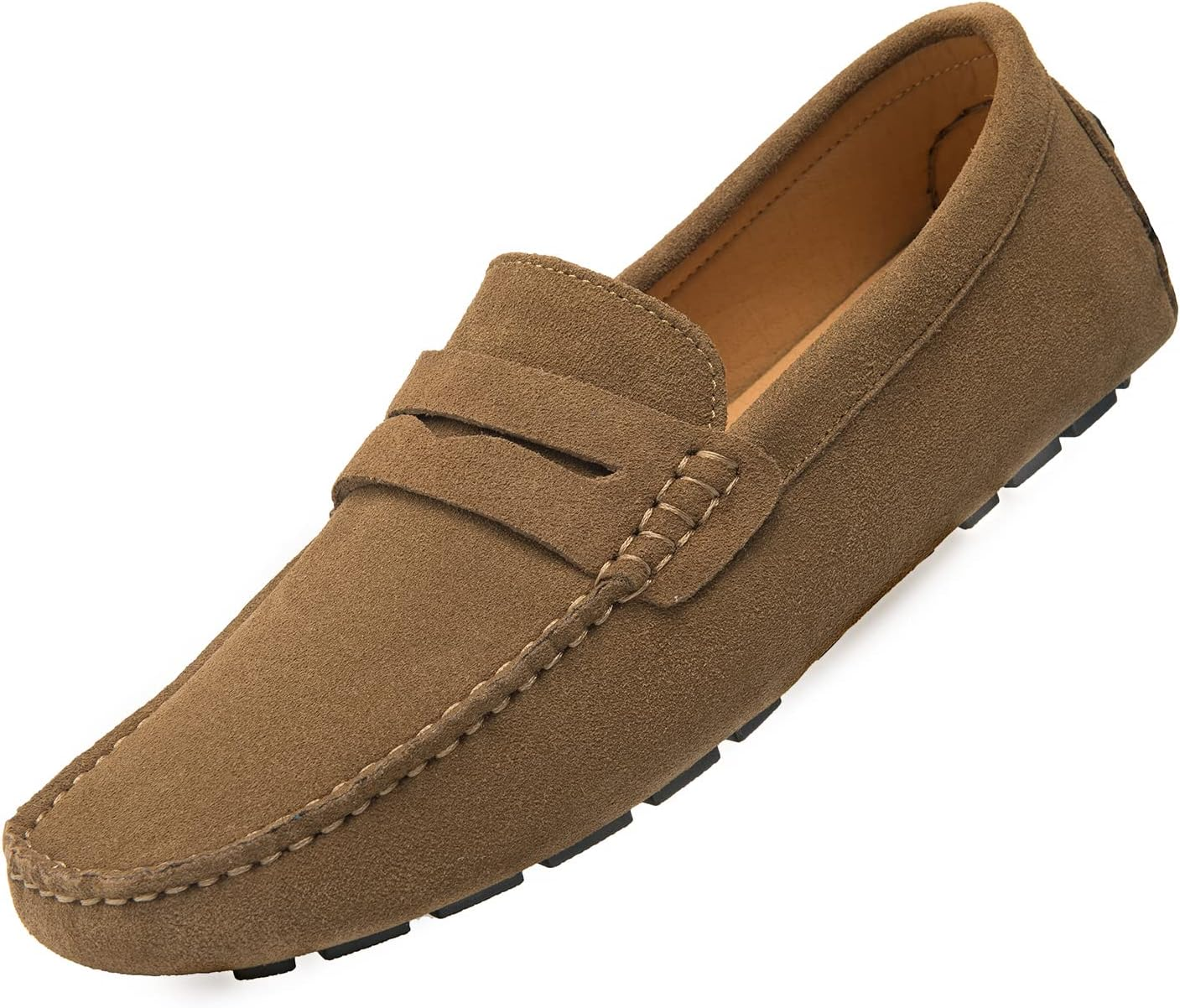 Go Tour Men'S Penny Loafers Moccasin Driving Shoes Slip on Flats Boat Shoes image number 5