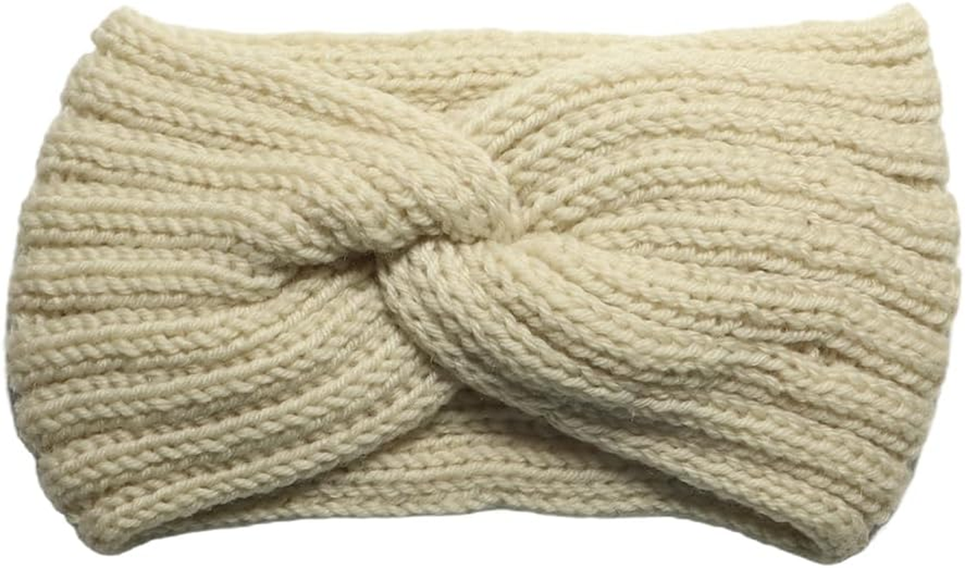 Enwye 3Pcs/Set Autumn Winter Knitted Headband, Elastic Chunky Knit Headbands Crochet Head Wraps for Women and Girls Skiing Running Workout image number 5