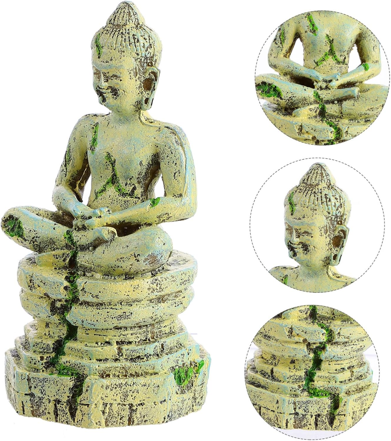 PENIKOKO Unique Aquarium Landscape Fish Tank Ornament Resin Buddha DIY Decor for Pet Fish image number 6