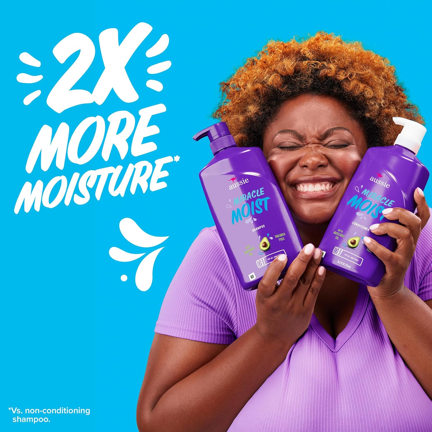 Aussie Miracle Moist with Avocado & Jojoba Oil, Paraben Free Conditioner, 26.2 Fl Oz image number 2