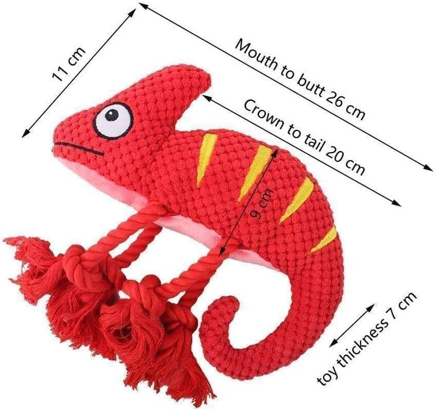 Dog Chew Toy Squeaky Plush Chameleon Toys Interactive Dog Toy Sturdy Chameleon Pet Interactive Toy Dog Toy Vocal Toys Q5A8 Dog
