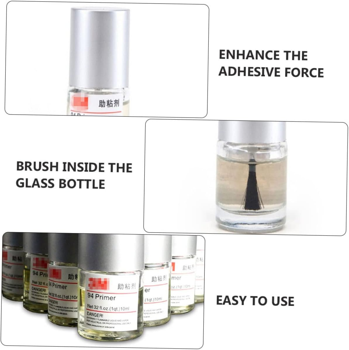 Bottles Adhesion Promoter Automotive Enhancer for Double-Sided Adhesive Tape Use in Car Accessories Modification