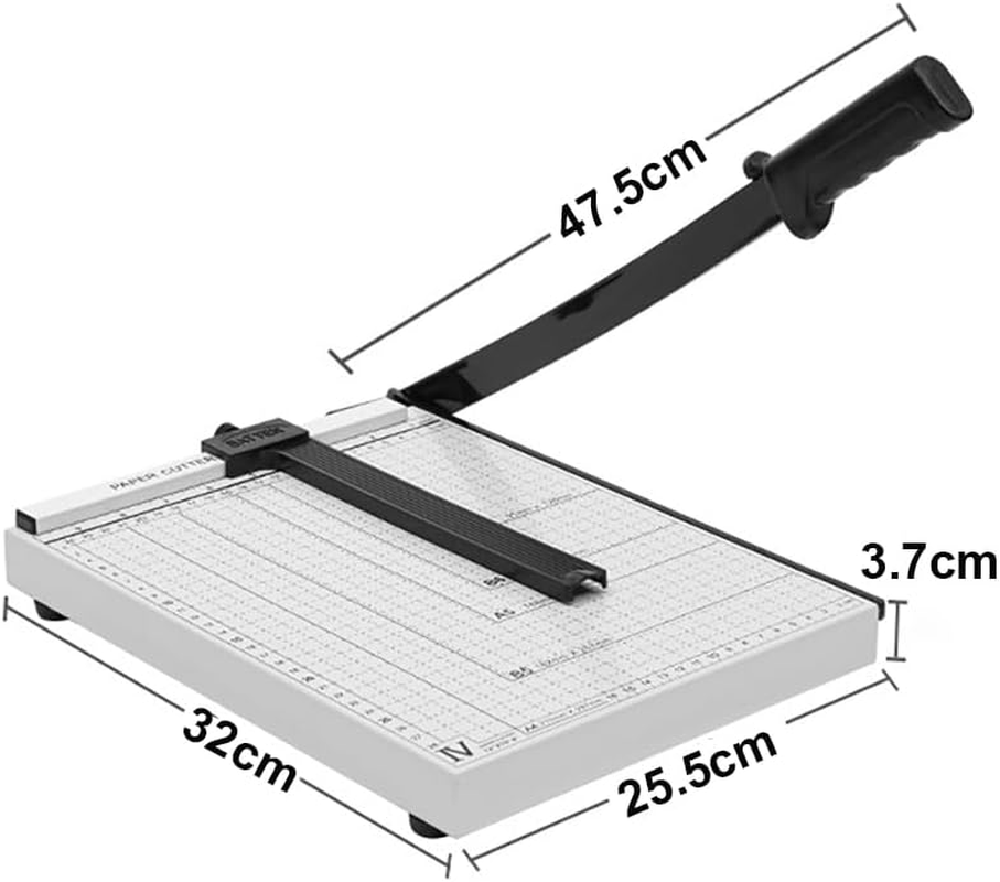 Upgraded 12Inch Paper Cutter, A4&ndash;Paper Trimmer with Safety Protection Device and Blade Lock, 12 Sheets Capacity, Precision Guillotine Paper Cutter for Craft Paper, Coupons, Labels and Photos